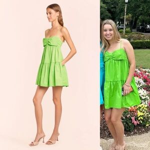 ⭐️NWT⭐️ Amanda Uprichard Gianina Mini Dress - Apple